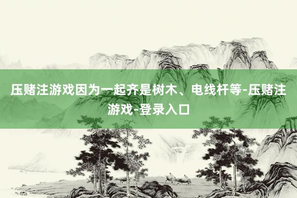 压赌注游戏因为一起齐是树木、电线杆等-压赌注游戏-登录入口
