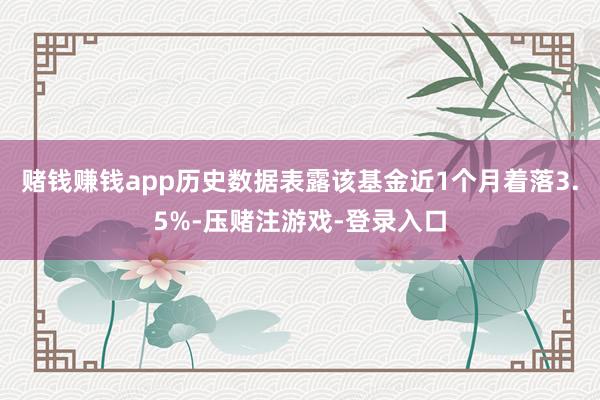 赌钱赚钱app历史数据表露该基金近1个月着落3.5%-压赌注游戏-登录入口