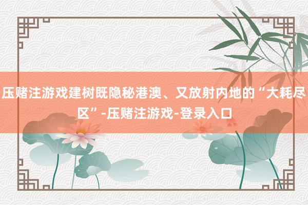 压赌注游戏建树既隐秘港澳、又放射内地的“大耗尽区”-压赌注游戏-登录入口