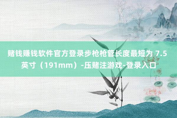 赌钱赚钱软件官方登录步枪枪管长度最短为 7.5 英寸（191mm）-压赌注游戏-登录入口