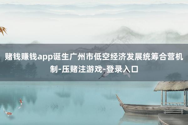 赌钱赚钱app诞生广州市低空经济发展统筹合营机制-压赌注游戏-登录入口