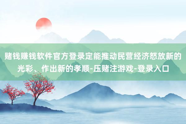 赌钱赚钱软件官方登录定能推动民营经济怒放新的光彩、作出新的孝顺-压赌注游戏-登录入口