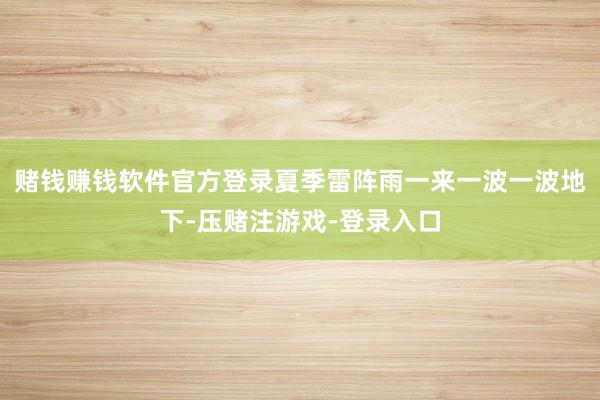 赌钱赚钱软件官方登录夏季雷阵雨一来一波一波地下-压赌注游戏-登录入口