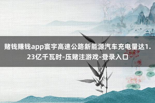 赌钱赚钱app寰宇高速公路新能源汽车充电量达1.23亿千瓦时-压赌注游戏-登录入口