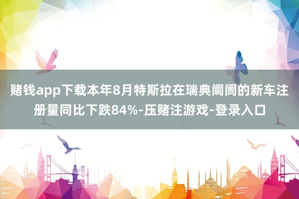 赌钱app下载本年8月特斯拉在瑞典阛阓的新车注册量同比下跌84%-压赌注游戏-登录入口